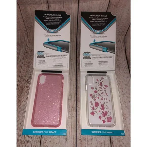 LOT OF 2 original Speck Case for Iphone X Xs Presidio Stay Presidio Pink Print